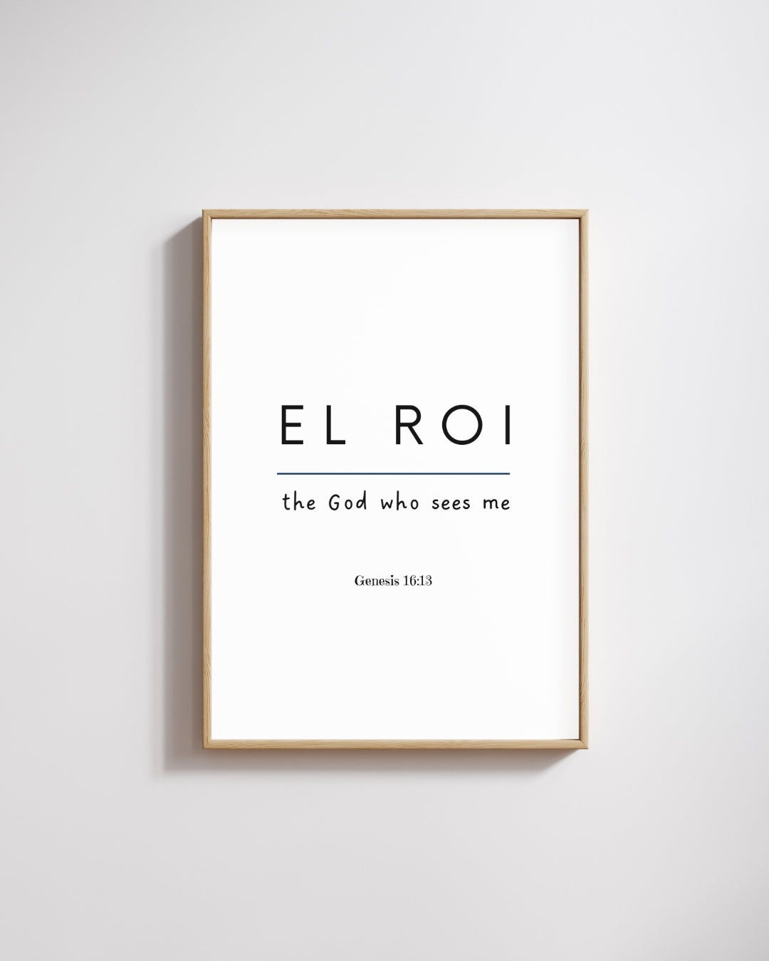 El Roi – The God Who Sees Me | Genesis 16:13 Bible Verse Wall Art