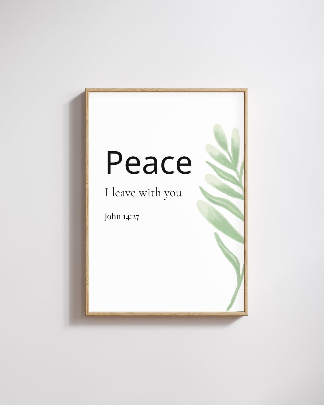 Peace I Leave With You – John 14:27 Bible Verse Wall Art