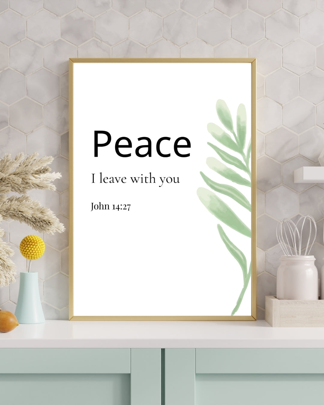 Peace I Leave With You – John 14:27 Bible Verse Wall Art