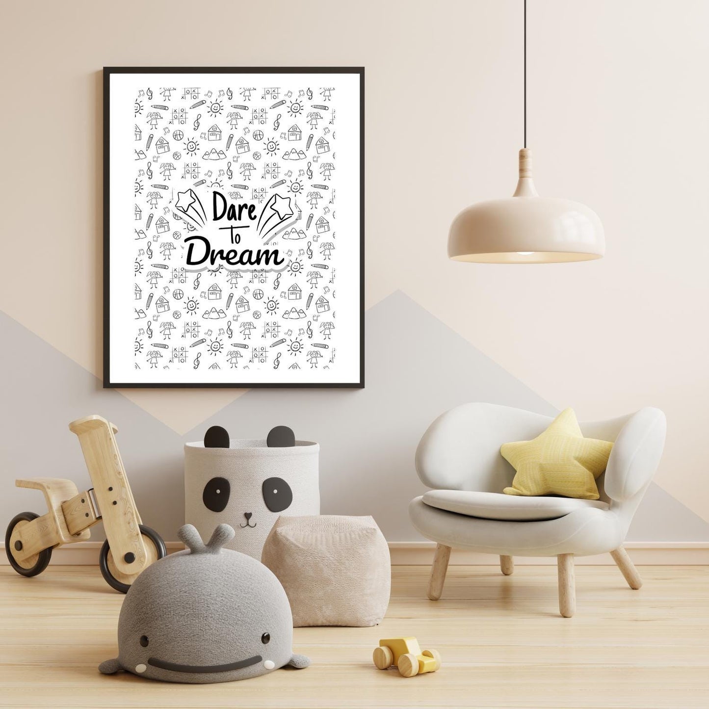 Dare to Dream – Kids Room Inspirational Wall Art Print